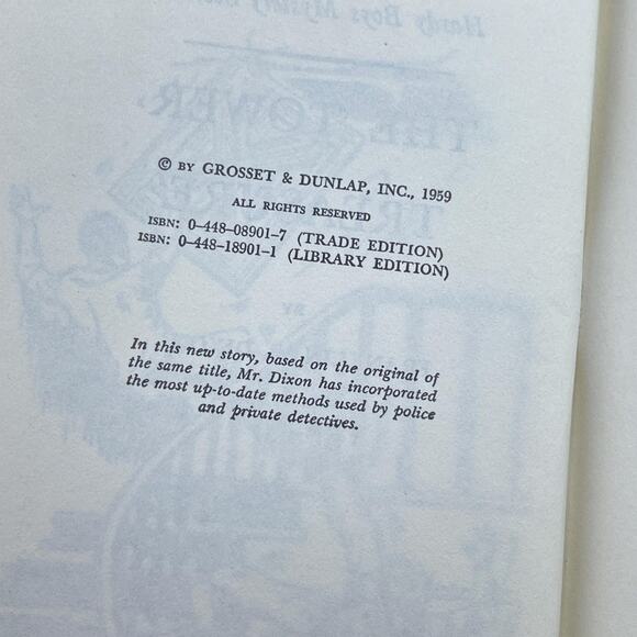 The Hardy Boys, The Tower of Treasure, Book 1, Franklin W. Dixon Children’s Book - Picture 9 of 10